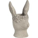 Clayre & Eef, Holandsko Clayre & Eef - Kameninový květináč RABBIT ,,králík" - 16*15*26 cm