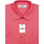 Pánská košile AMJ jednobarevná JK078, malinová, krátký rukáv, vel. 41