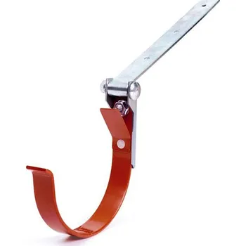 okap BRYZA Kovový hák žlabu s kloubem Ø 75 mm, Cihlově červená RAL 8004