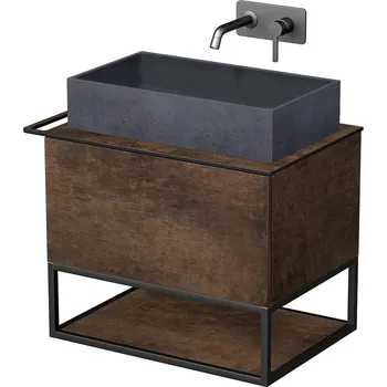 Koupelnový nábytek Koupelnová skříňka pod umyvadlo Naturel Oxo 70x58x50 cm měď mat OXO701ZKDLM