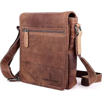 Malá/střední hnědá kožená crossbody taška GreenWood no. 196630