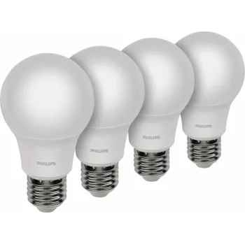 Žárovka Philips LED Lamp E27 4-Pack 60W 4000K