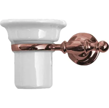 Držák na kartáček SAPHO PERLA sklenka, keramika, růžové zlato