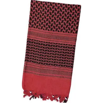 Šátek Šátek SHEMAG odlehčený ČERVENO-ČERNÝ 105 x 105 cm