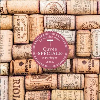 Papírový ubrousek UBR39c, Ubrousek, 16x16 cm, VÍNOVÉ KORKY, 1 bal.