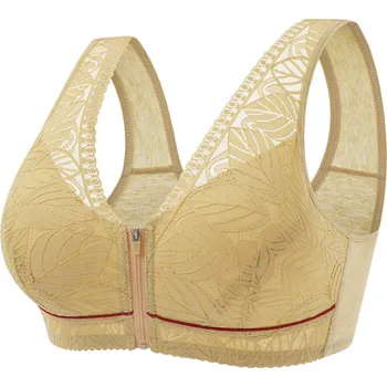 Podprsenka Dámská podprsenka se zapínáním vpředu na zip Barva: Béžová, Velikost: 5XL