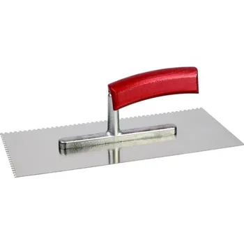 Zednické hladítko Hladítko zubové 15 mm 28x13 cm, nerez