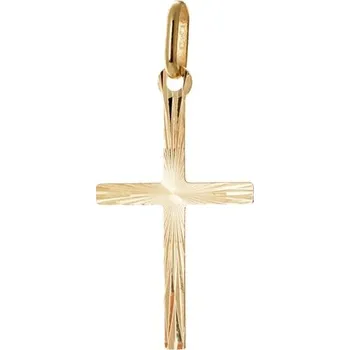Přívěsek Přívěšek ze žlutého zlata kříž ZZ1006F + dárek zdarma