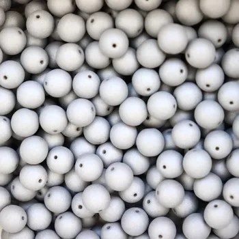 Dětské navlékací korálky Pro Háčkování Korálek neon skleněný 8 mm 20 ks světle šedý