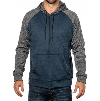 Pánská mikina Burnside Pánská mikina s kapucí BU8660 Heather Navy-Heather Charcoal M
