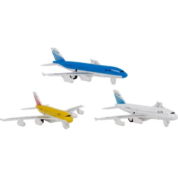 letadlo a vrtulník M.T. 2-Play Traffic letadlo dopravní 14 cm kov na zpětný chod Barva: Modrá