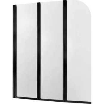 Vanová zástěna Zástěna vanová KFA MODERN 3 VAŇOVÁ ZÁBRANA 120/140 ČERNÁ/ČISTÁ // KNA.F170-06942P