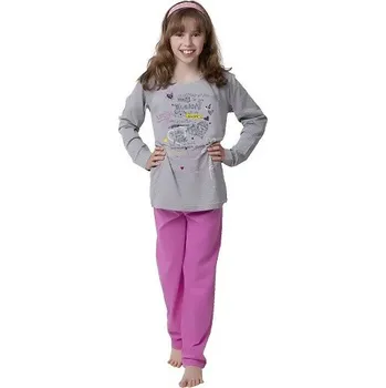 Dívčí pyžamo Pyžamo dívčí Růžovo šedé mix velikostí