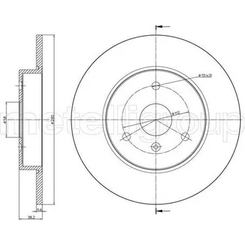 Auto-moto Brzdový kotouč METELLI 23-0943C
