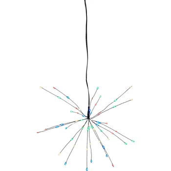Vánoční dekorace POLAR 710-16 Závěsné dekorační vánoční osvětlení FIREWORK, 60xLED, 0,6W, 26cm, 3xAA, časovač, černé