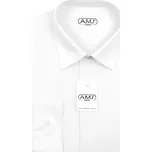 Pánská košile AMJ jednobarevná JDP018, bílá, dlouhý rukáv, prodloužená délka, vel. 43