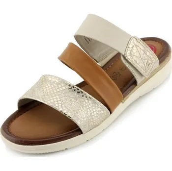 Dámské sandále Nadměrné dámské obuv JANA JA207 gold (dámský letní pantofel XXL)