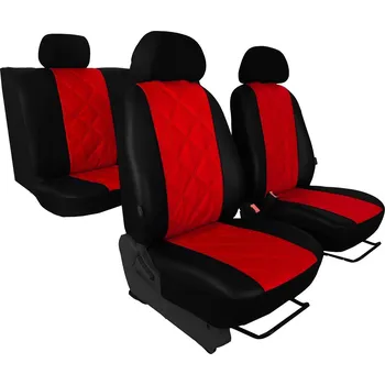 Autodoplněk Autopotahy Nissan Qashqai I, bez zadní loketní opěrky, od r. 2006-2010, EMBOSSY červené