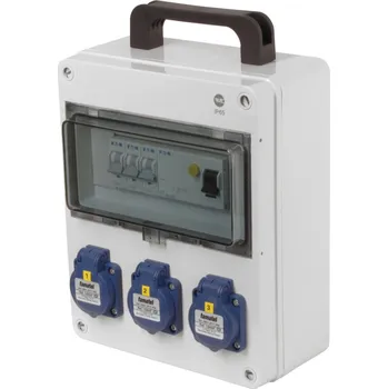 fb13505 - ZSF30000000.1 /5810 Zásuvková skříň IP54 jištěná s chráničem 40/4/003, přenosná