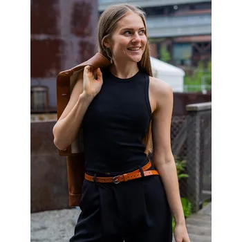 Body BudesIN Černý žebrovaný top Aither S