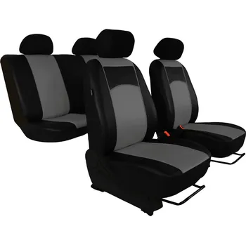 Autodoplněk Autopotahy Nissan Qashqai I, bez zadní loketní opěrky, od r. 2006-2010, kožené TUNING šedé