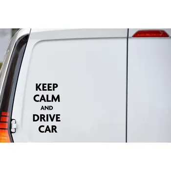 Samolepící dekorace Lepy.cz Samolepka na auto Keep calm Velikost (šířka x výška): 10x18cm, Barevná varianta: Tmavě šedivá