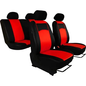 Autodoplněk Autopotahy Nissan Qashqai I, bez zadní loketní opěrky, od r. 2006, kožené TUNING červené