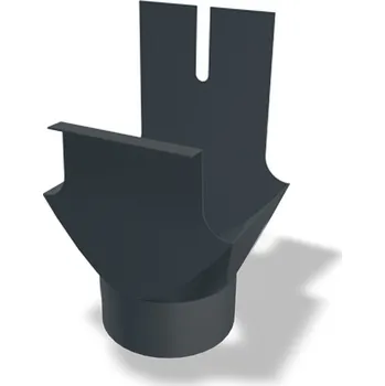 okap Prefa Aluminiumprodukte s.r.o. PREFA kotlík hranatý hliníkový, šířka 120/100 mm pro kulatý svod, Antracit P10 RAL 7016