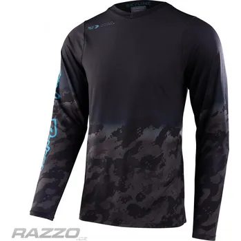 cyklistický dres Dres na kolo TroyLeeDesigns Skyline LS Jersey Fader Digi Black 2023 M