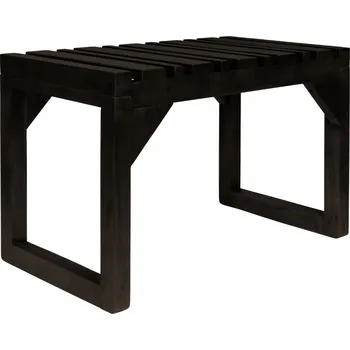 Černá dřevěná lavice DUTCHBONE JAKUB 70 x 40 cm