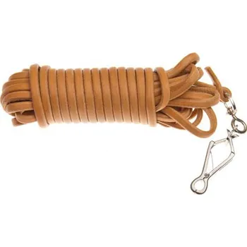 Vodítko pro psa Zubíček Barvářská šňůra oválná přírodní 6mm Délka: 6m