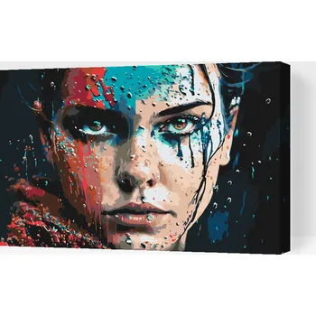 Malování podle čísel - Pomalovaná žena Velikost: 40x60cm, Rámování: Pouze srolované plátno