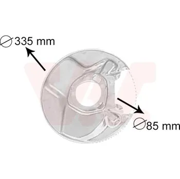 Brzdový kotouč Ochranný plech proti rozstřikování, brzdový kotouč VAN WEZEL 3010373
