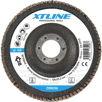 Brusný kotouč XTLINE Kotouč brusný lamelový zirkon | 150 mm zr. 100