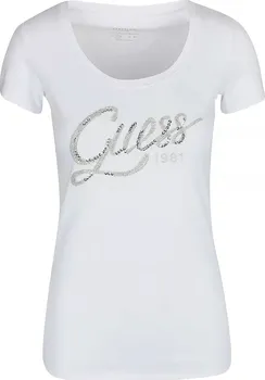 Dámské tričko Guess Bryanna s krátkým rukávem bílé XS