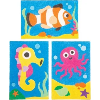 omalovánky Obrázky mořský svět - pískování (8ks) -