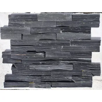 Obklad Břidlice Black Slate Extra Cut 15x55 cm