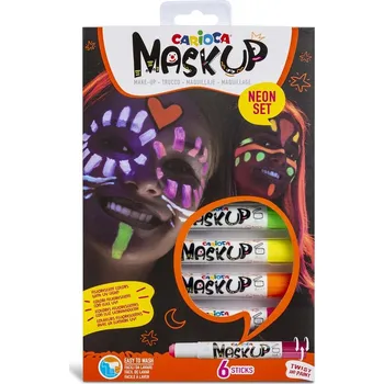 Popisovače CARIOCA na obličej Mask Up, 6ks Neon