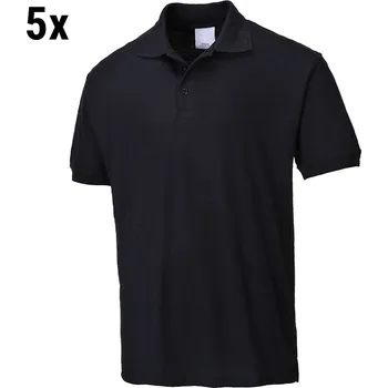 Pánské tričko G.Gastro (5 pieces) Men's Polo Shirt – Black - Size XL - 65% Polyester/35% Cotton - Short Sleeve