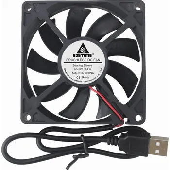 Ventilátor 80x80x15mm, 5V DC s USB konektorem
