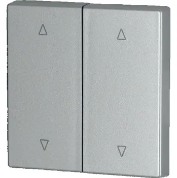vypínač a zásuvka Kryt RF tlačítka 2x1/2 55x55mm. Nahoru-dolů. Stříbrná. Matná | CWIZ-02/23