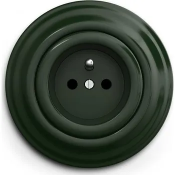 Elektrická zásuvka KliKlap - Vyrobeno v ČR Zásuvka v odstínu kachlově zelená Rámeček Krajní