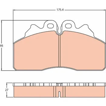 Brzdová destička Sada brzdových destiček, kotoučová brzda TRW GDB5113