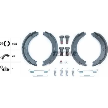 Sada brzdových čelistí, parkovací brzda Textar 91044500