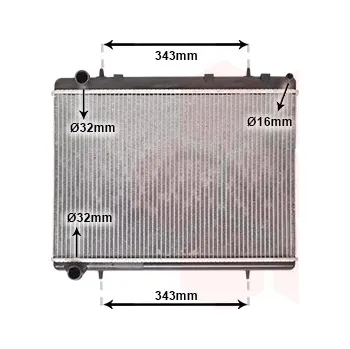 Chladič motoru Chladič, chlazení motoru VAN WEZEL 40002259
