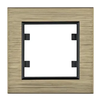 Elektrická zásuvka HAGER Rámeček LUMINA Passion WL9014 1násobný IP20 hliník mosaz WL9014