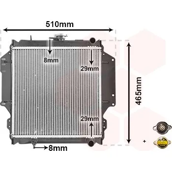 Chladič motoru Chladič, chlazení motoru VAN WEZEL 52002012