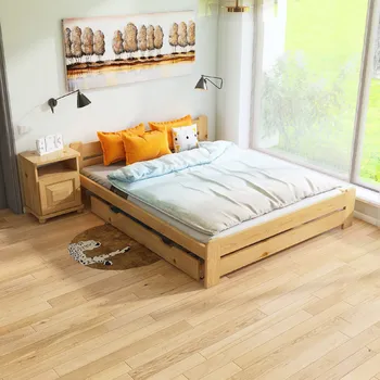 Postel Maxi Postel z masivu Union 180 x 200 cm - barva Borovice