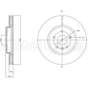 Brzdový kotouč Brzdový kotouč METELLI 23-1849C