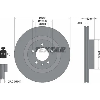 Brzdový kotouč Brzdový kotouč TEXTAR 92134603